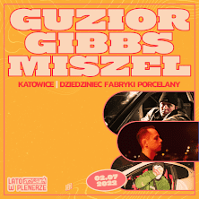 Baner ze zdjęciami artystów i nazwą wydarzenia.