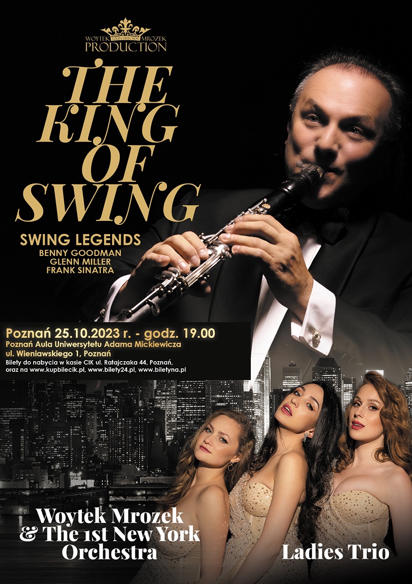 Baner promujący wydarzenie. Nazwa wydarzenia i zdjęcie artysty.