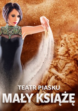 Artystka sypiąca piasek.
