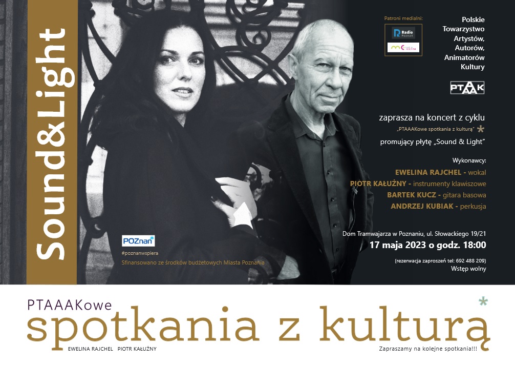 Baner promujący wydarzenie. Nazwa wydarzenia i zdjęcie artystów.