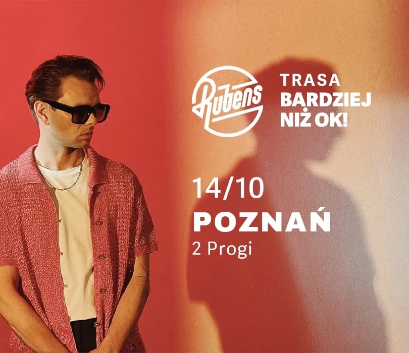 Baner promujący wydarzenie. Nazwa wydarzenia i zdjęcie artysty.