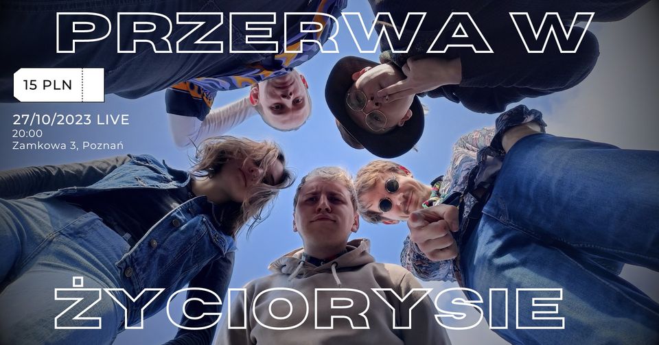 Baner promujący wydarzenie. Nazwa wydarzenia i zdjęcie artystów.