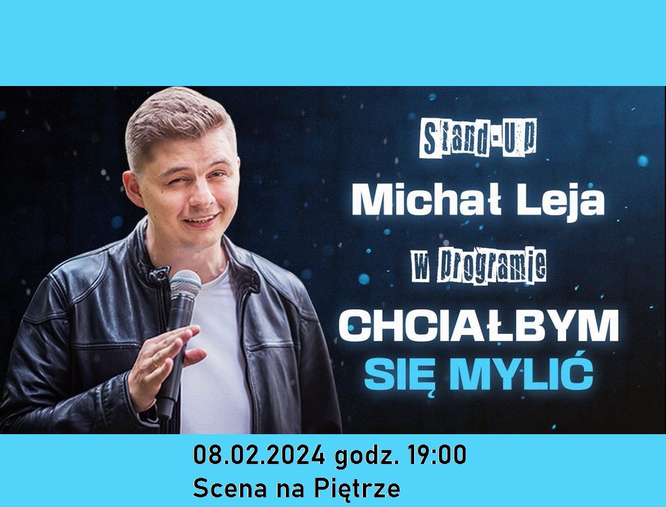 Baner promujący wydarzenie. Nazwa wydarzenia i zdjęcie artysty.