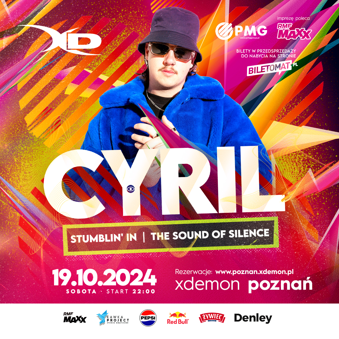 Baner promujący wydarzenie. Nazwa wydarzenia, data i zdjęcie Artysty.