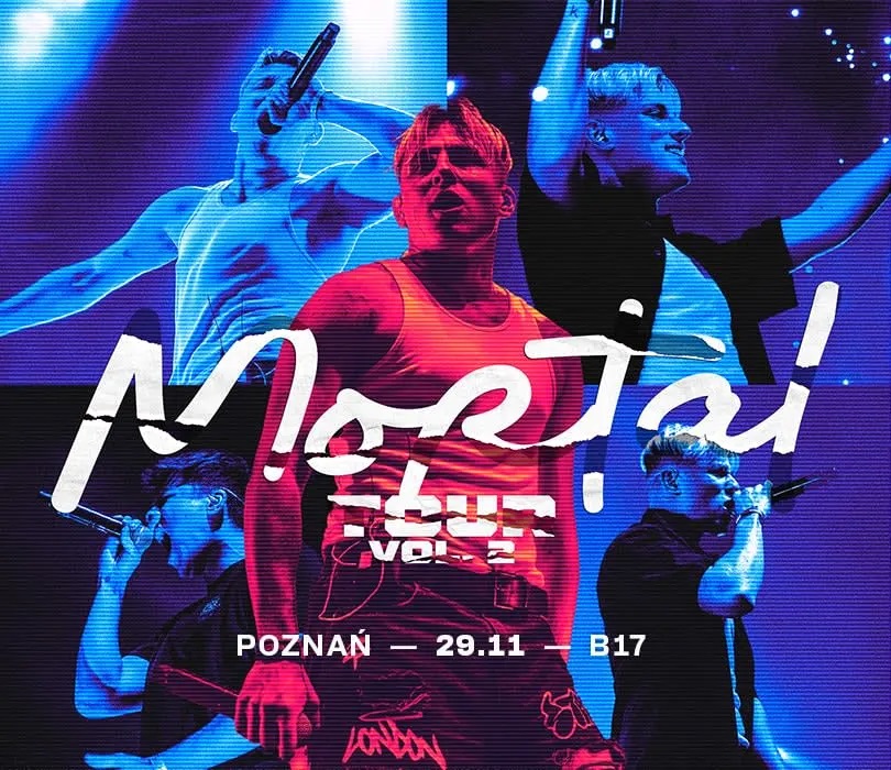 Baner promujący wydarzenie. Nazwa wydarzenia i zdjęcie artysty.