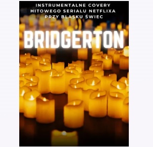 Baner promujący wydarzenie. Nazwa wydarzenia i zdjęcie z wielona świecami.