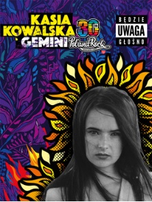 Baner promujący wydarzenie. Nazwa wydarzenia i zdjęcie artystki.