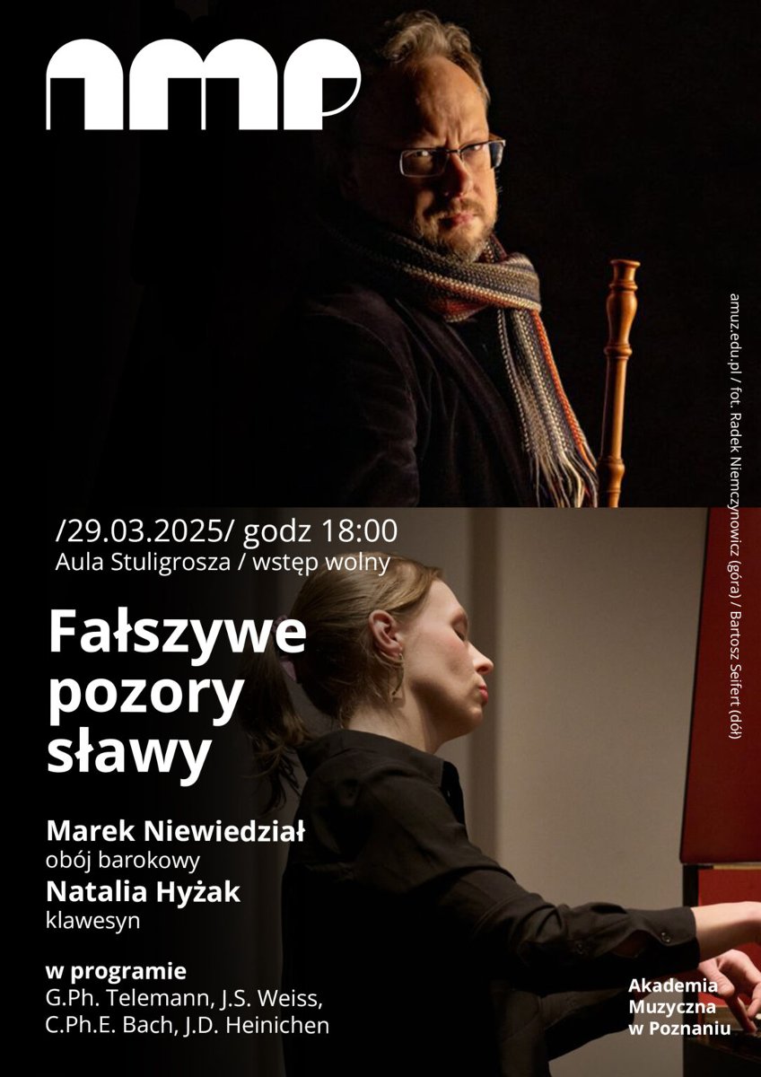 Baner promujący wydarzenie. Nazwa wydarzenia, data i zdjęcie Artystów.