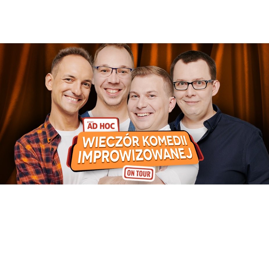 Baner promujący wydarzenie. Nazwa wydarzenia i zdjęcie artystów.
