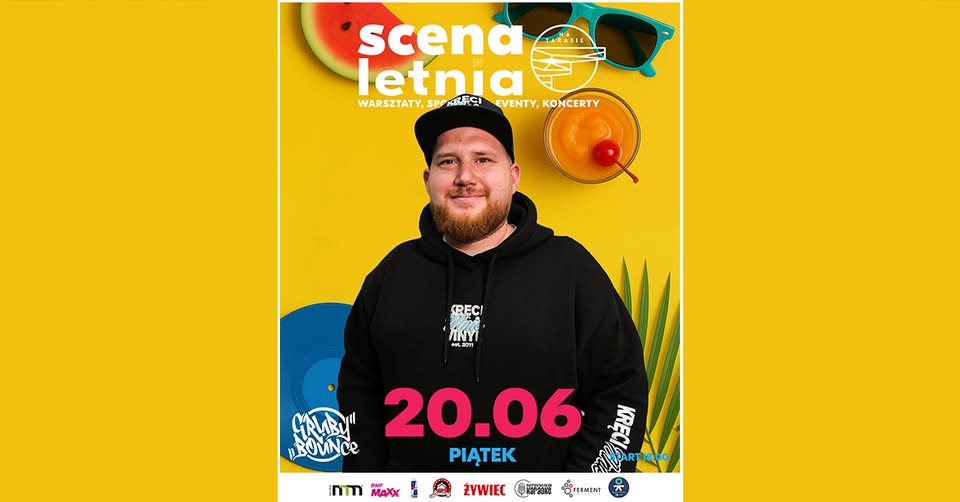 Baner promujący wydarzenie. Nazwa wydarzenia, data i zdjęcie Artysty.