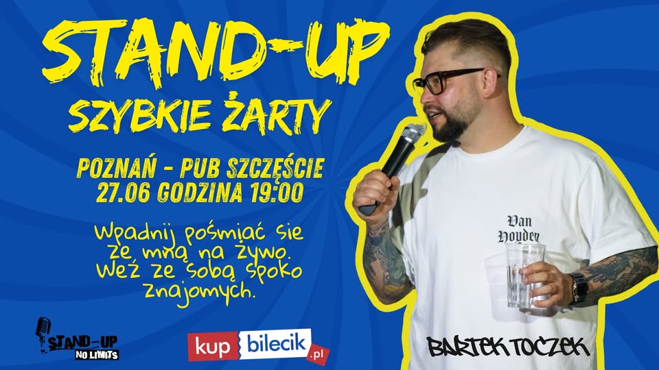 Baner promujący wydarzenie. Nazwa wydarzenia i zdjęcie artysty.