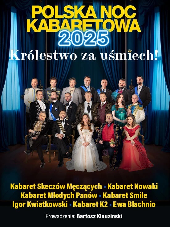 Baner promujący wydarzenie. Nazwa wydarzenia i zdjęcie artystów.