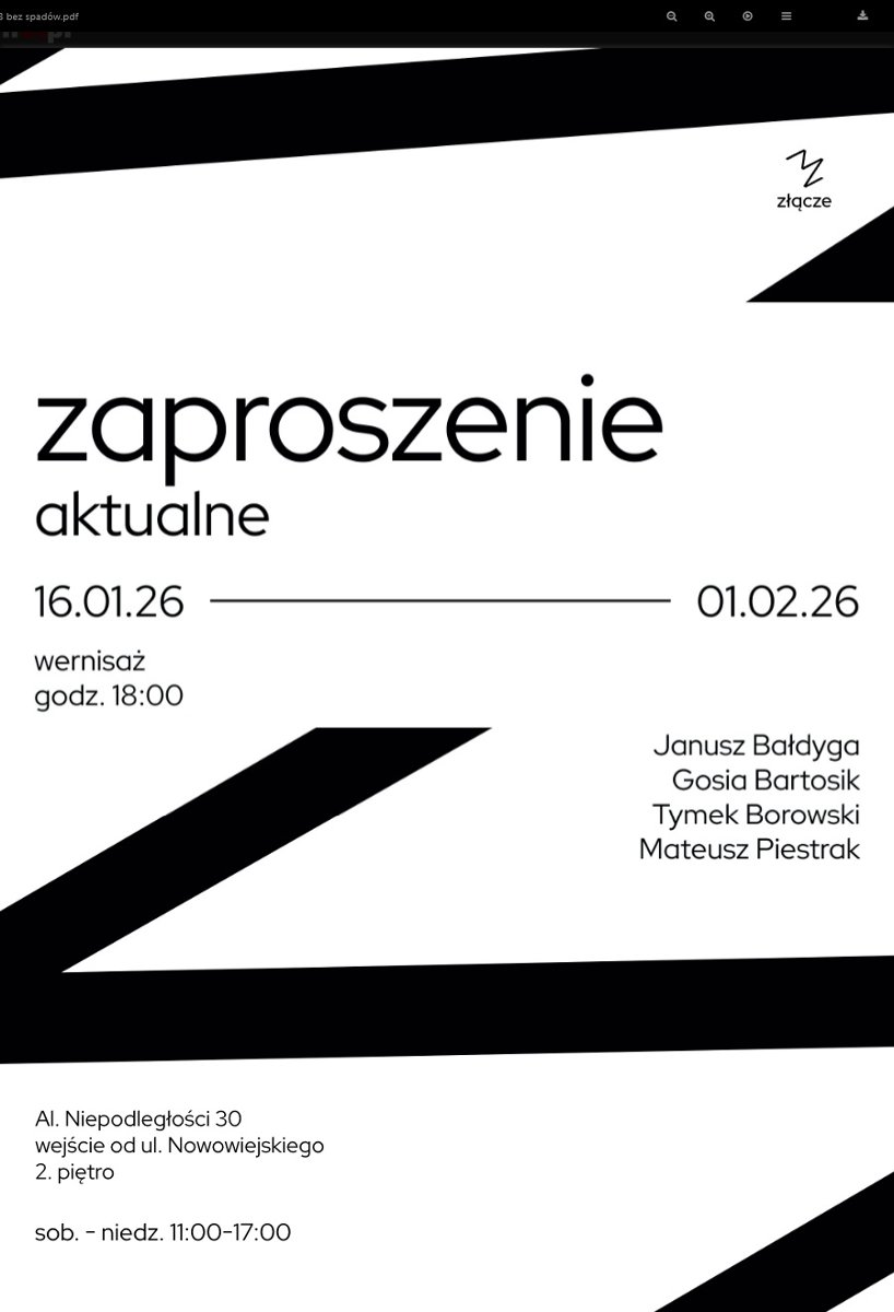 Baner promujący wystawę i podstawowymi informacjami o niej.