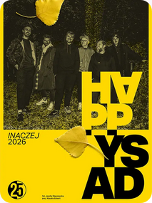 Baner z nazwą wydarzenia. Zdjęcie osób artystycznych.