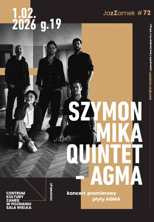 Baner promujący wydarzenie. Nazwa wydarzeania i zdjęcia osób artystycznych.