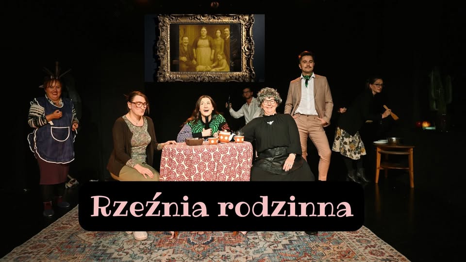 Baner promujący wydarzenie. Nazwa wydarzeania i zdjęcie osób artystycznych.