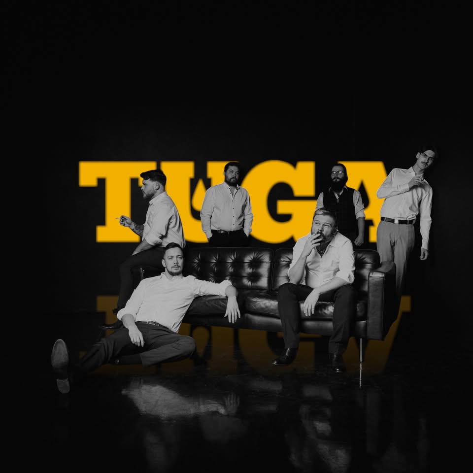 Baner promujący wydarzenie. Nazwa wydarzeania i zdjęcie osób artystycznych.