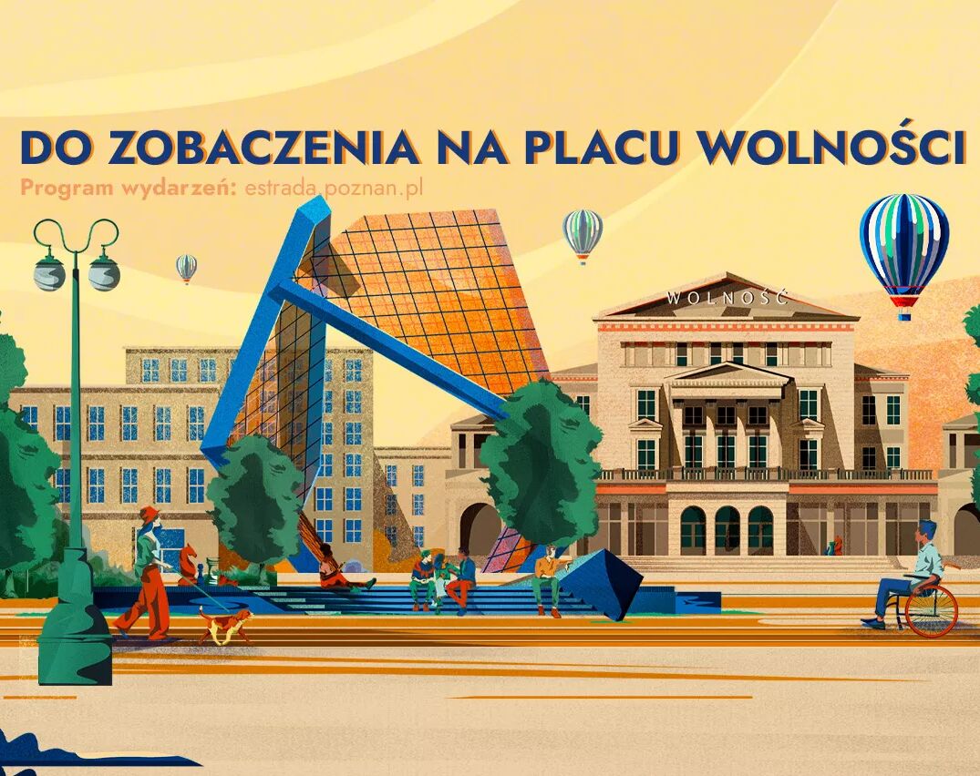 Rysunek przedstawia fontannę na placu Wolności.