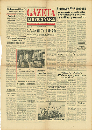 numer Gazety Poznańskiej z 28.09.1956