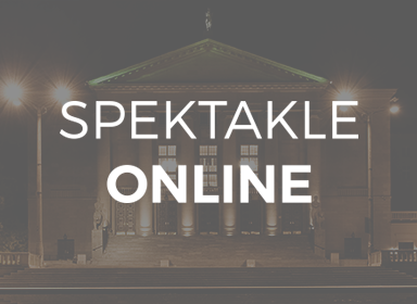 Na grafice napis spektakle online.