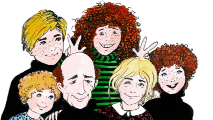 Grafika: bohaterowie książkek Małgorzaty Musierowicz - Jeżycjada.