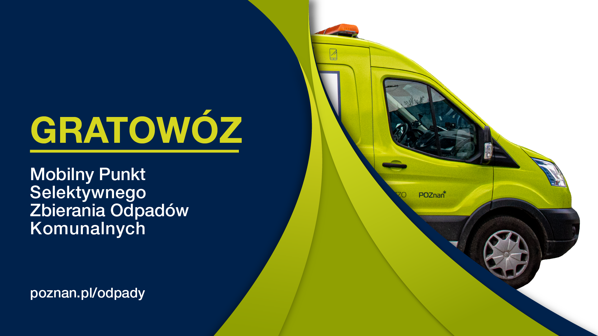 Grafika prezentuje Mobilny Punkt Selektywnego Zbierania Odpadów Komunalnych czyli Gratowóz