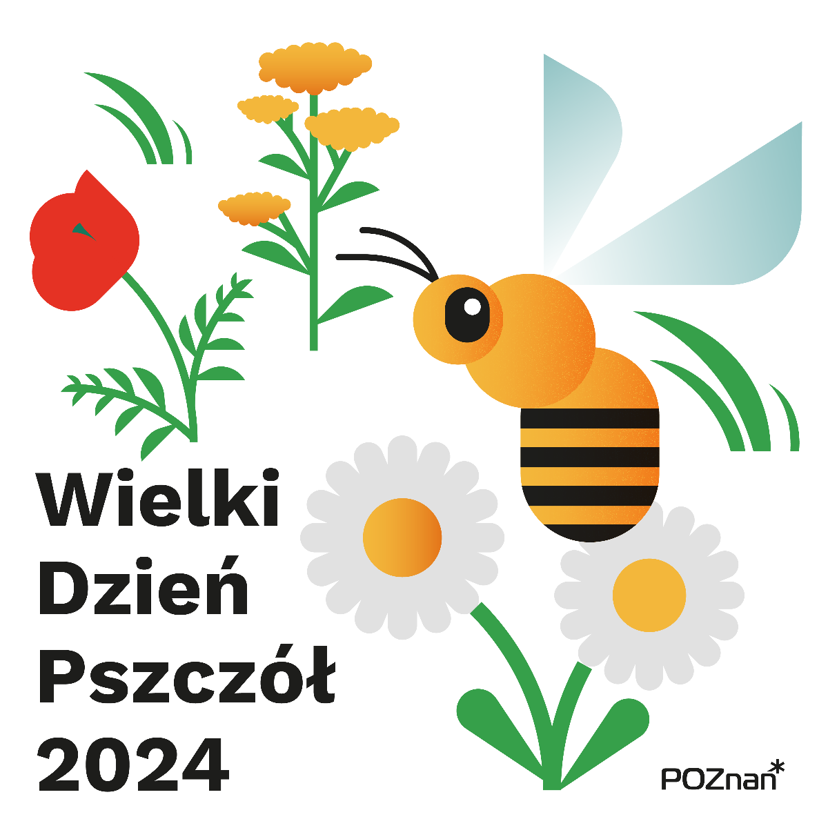 Infografika z napisem Wielki Dzień Pszczół 2024