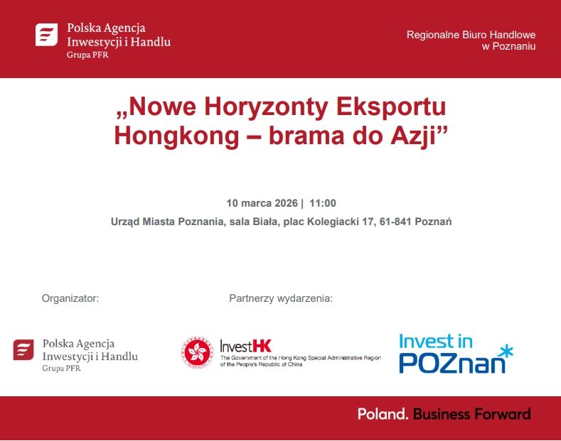 Informacja o wydarzeniu realizowanym w Urzędzie Miasta na Placu Kolegickim 17. Temat: Eksport Hongkong.