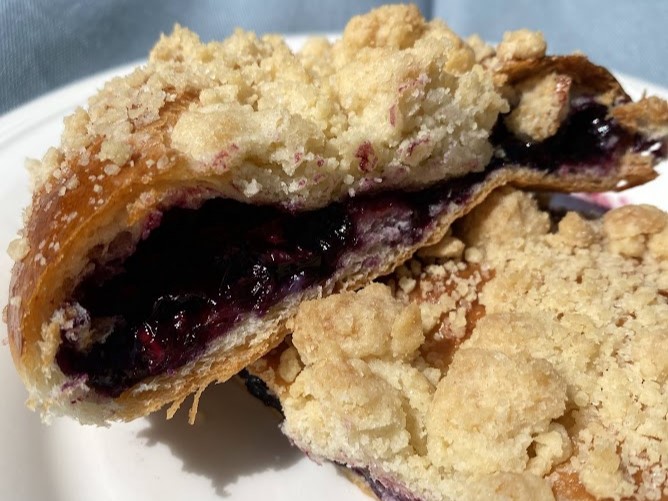 Jagodzianka przekrojona na pół.