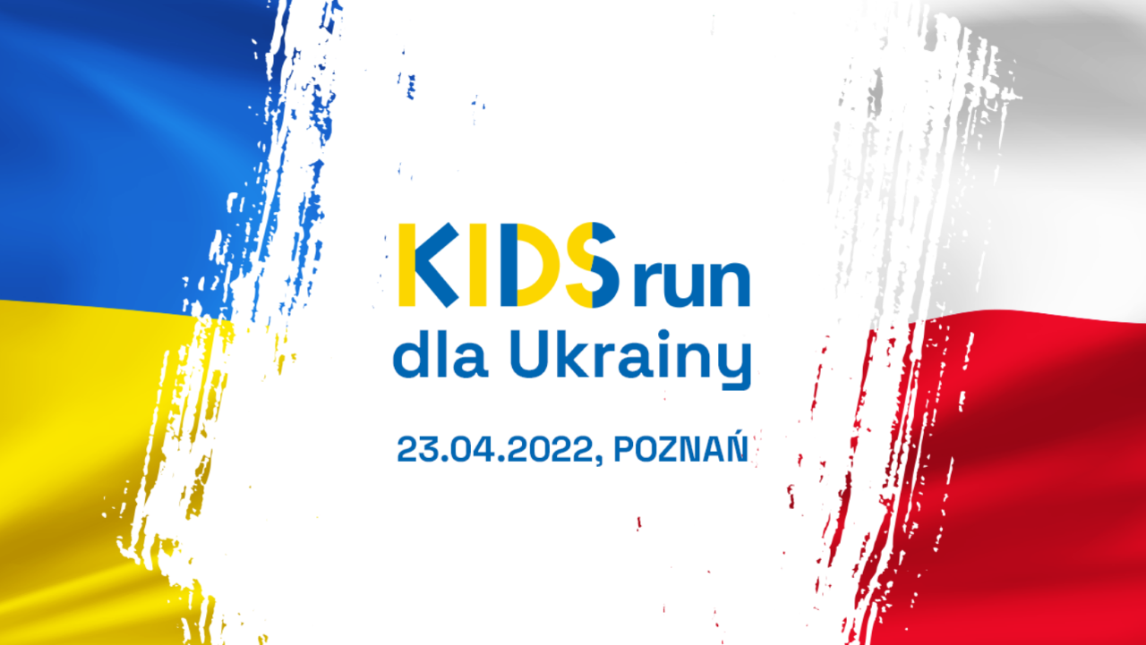 Nazwa wydarzenia w otoczeniu flag Polski i Ukrainy.