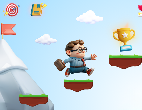 Kolorowa grafika nawiązująca do gry komputerowej