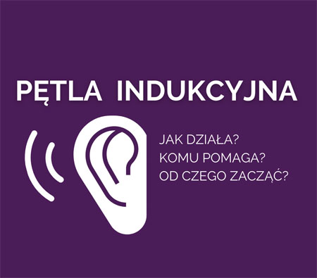 Ucho i biale litery.