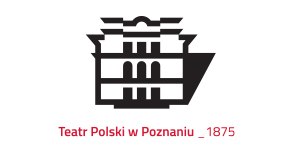 Na białym tle czarne logo Teatru Polskiego w Poznaniu.