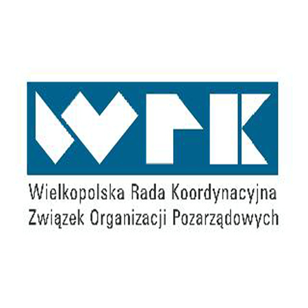 Logo WRK - białe napisy "WRK" na niebieskim tle.