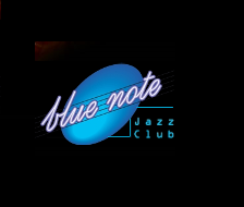 Na grafice logo klubu Blue Note. Niebieska nuta na czarnym tle i napis Blue Note.