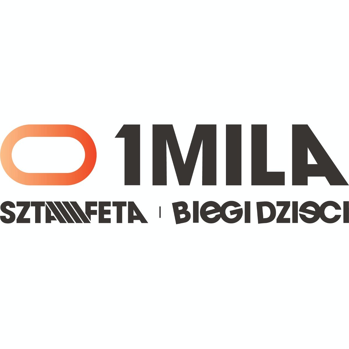 Logotyp Biegu 1. Mila