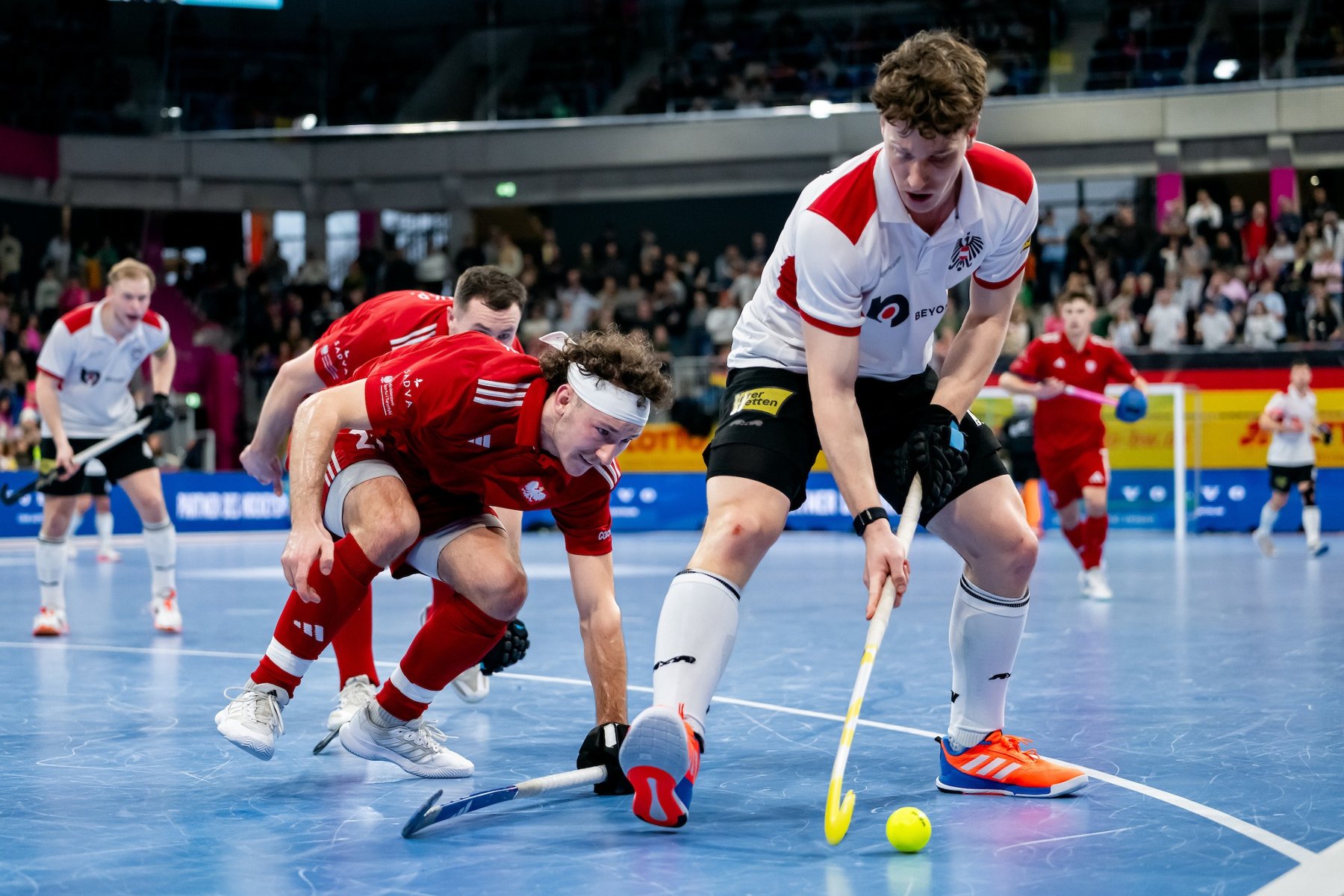 Mecz finałowy ME Polska - Austria w halowej odmianie hokeja na trawie, fot. Facebook Polski Hokej na Trawie