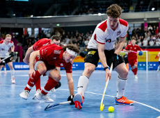 Mecz finałowy ME Polska - Austria w halowej odmianie hokeja na trawie, fot. Facebook Polski Hokej na Trawie