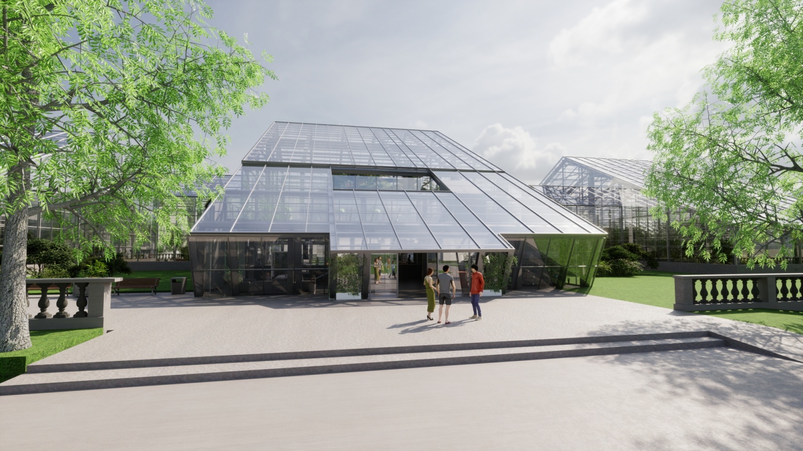 Miasto pozyskało z Banku Gospodarstwa Krajowego pieniądze na preferencyjnych warunkach na przebudowę Palmiarni Poznańskiej fot. poglądowa wizualizacja