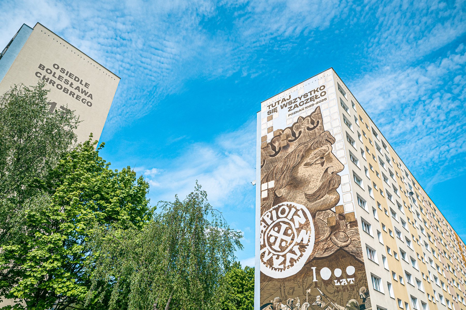 Mural upamiętniający rocznicę 1000-lecia koronacji Bolesława Chrobrego