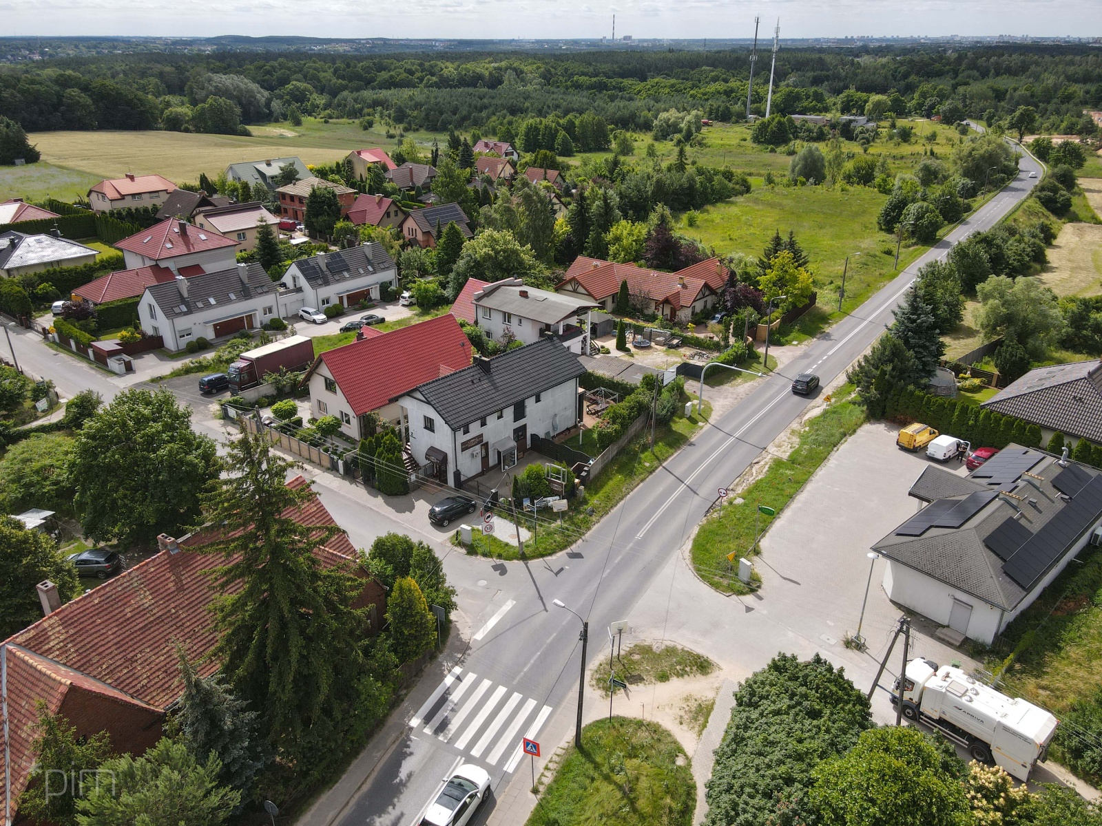 Na zdjęciu skrzyżowanie widoczne z lotu ptaka