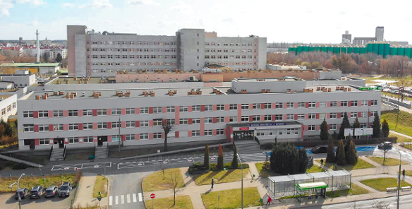 Na zdjęciu szpital widziany z lotu ptaka