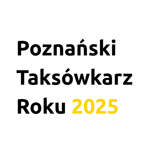 napis: Poznański Taksówkarz Roku 2025