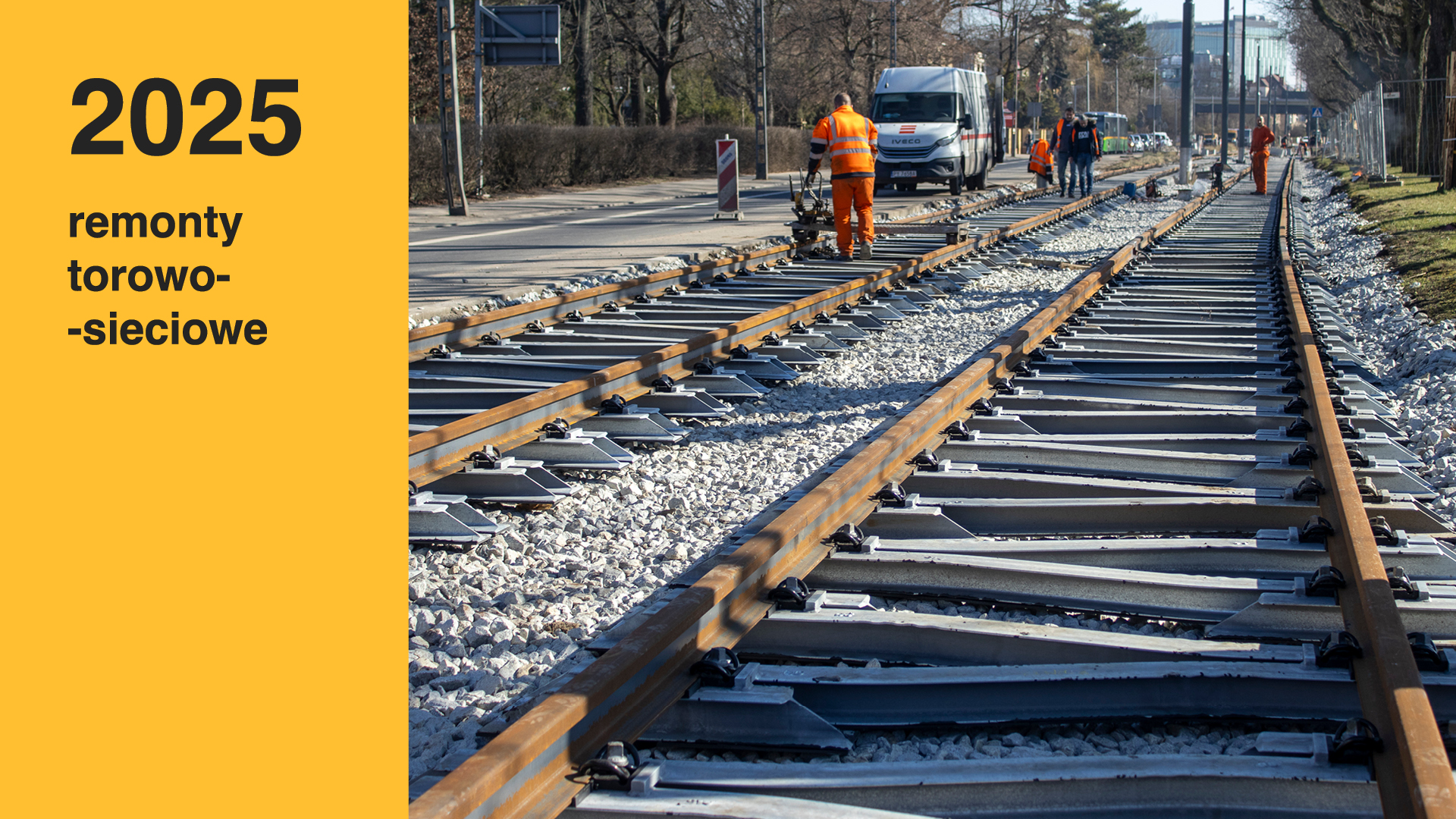 Nowe torowisko wzdłuż alei drzew przy al. Wielkopolskiej