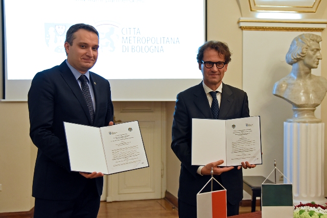 Oficjalne rozpoczęcie formalnej współpracy z Miastem Metropolitalnym Bolonia, fot. Hubert Bugajny