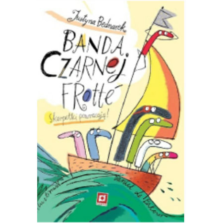 Okładka książki: pojedyncze skarpetki płyną żaglówką.