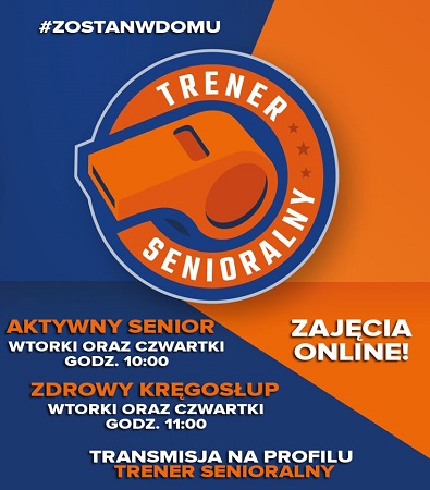plakat wydarzenia z logo programu Trener Senioralny