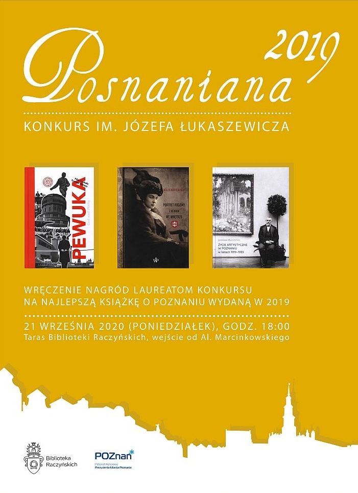 Plakat przedstawia trzy książki nagrodzone w konkursie.
