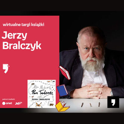 Plakat wydarzenia ze zdjęciem prof. Bralczyka.