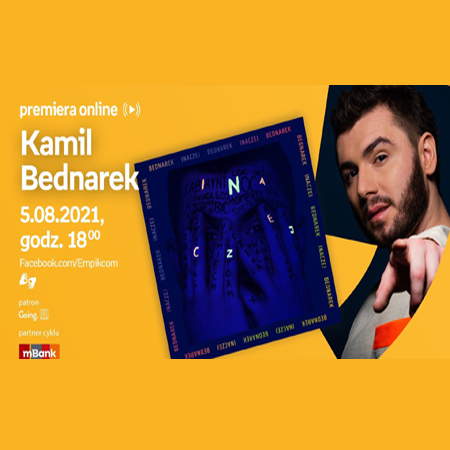 Na zdjęciu po prawej Kamil Bednarek i zdjęcie płyty, po lewej informacje o wydarzeniu.